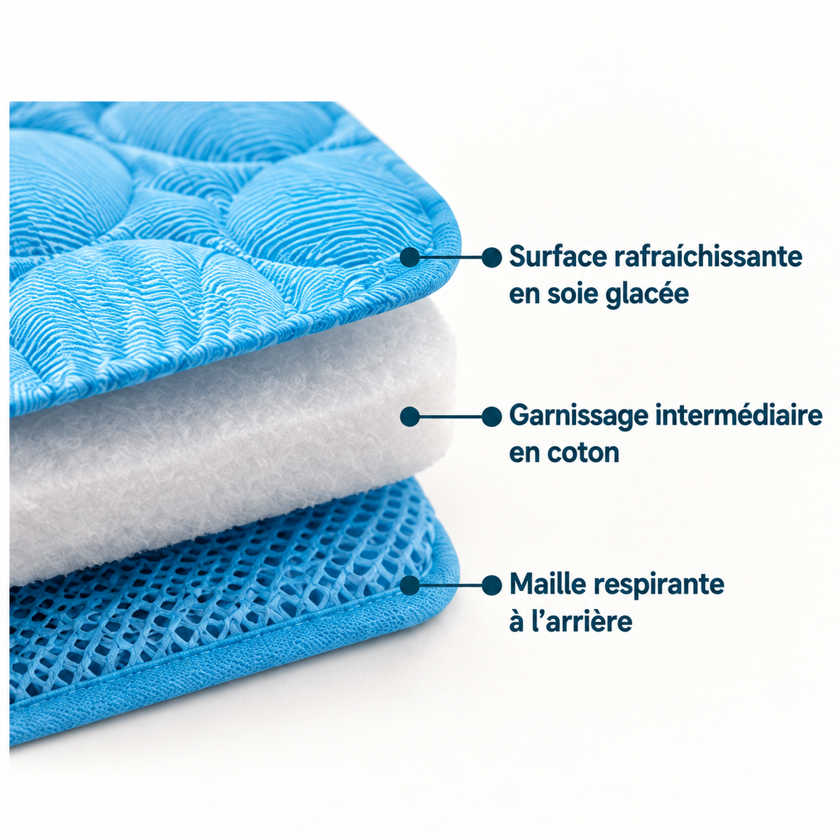 Tapis Rafraîchissant pour Chien et Chat — Fraîcheur Respirante, 4 Tailles