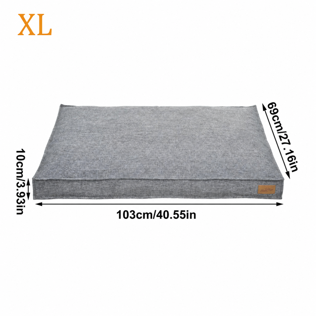 Matelas Orthopédique en Lin pour Chien — Soulage les Articulations, 4 Tailles