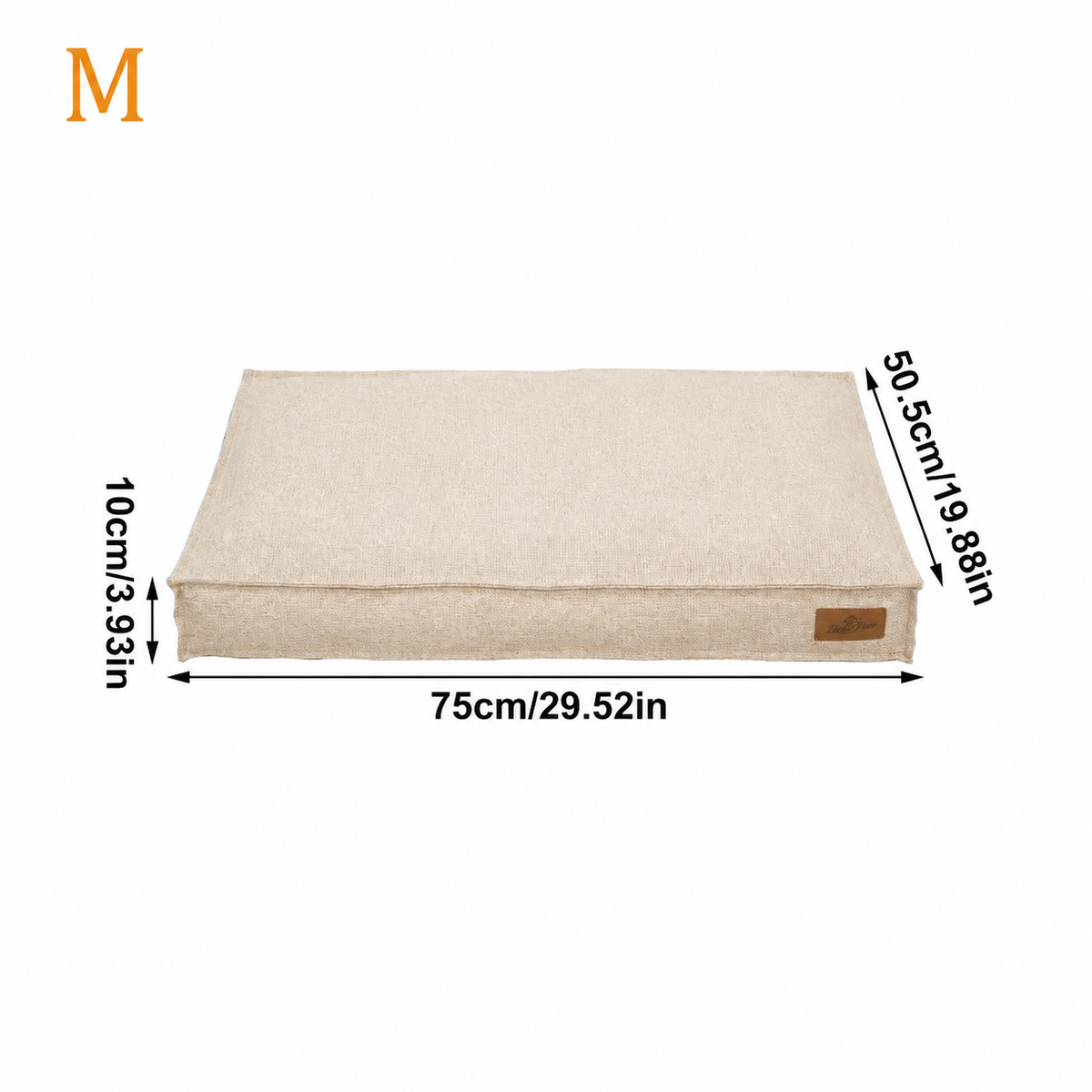 Matelas Orthopédique en Lin pour Chien — Soulage les Articulations, 4 Tailles