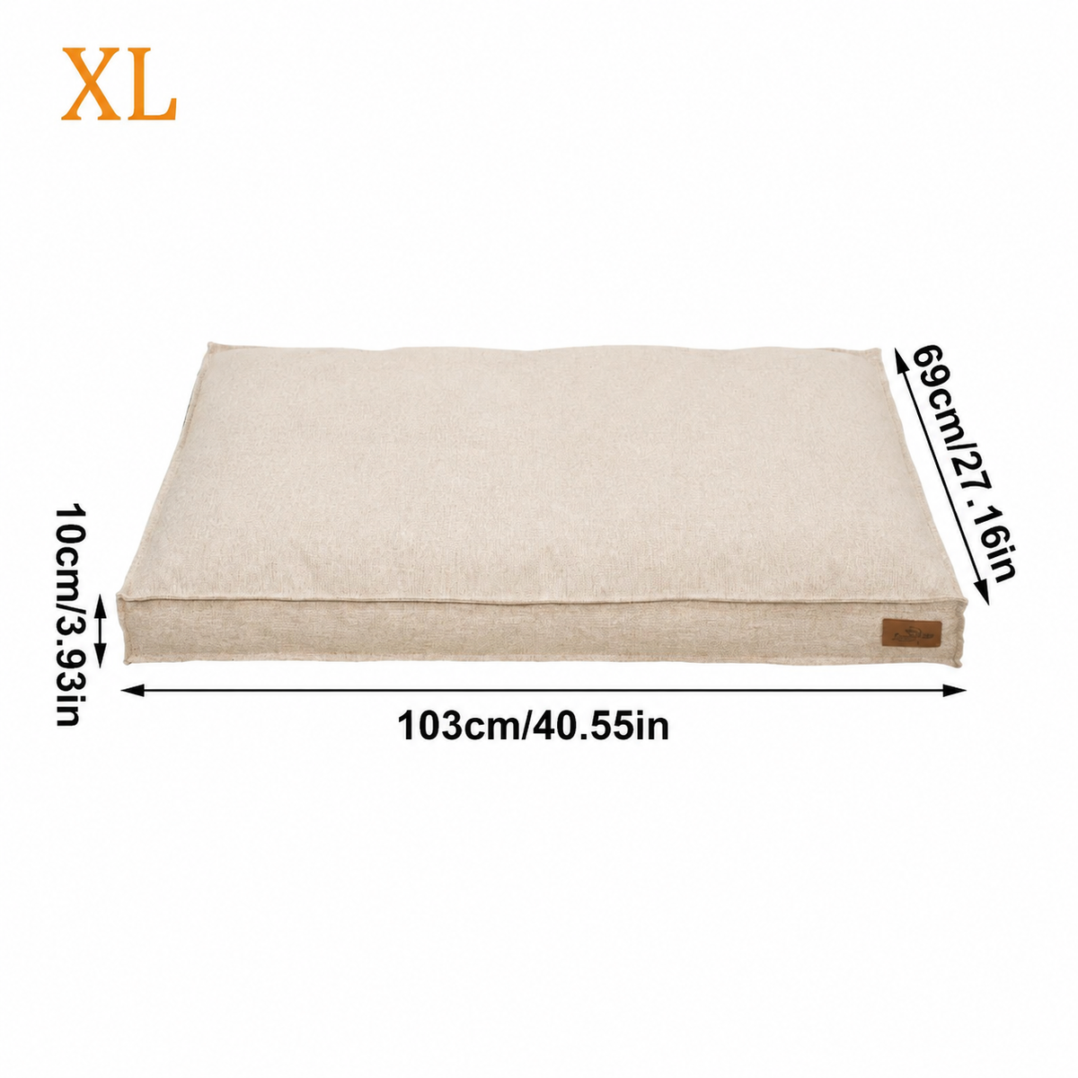 Matelas Orthopédique en Lin pour Chien — Soulage les Articulations, 4 Tailles