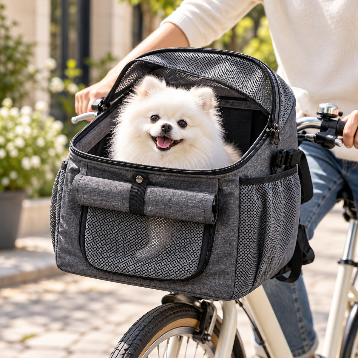 Panier de Vélo pour Chien 2-en-1 — Sac à Dos Oxford, Rangements Multiples