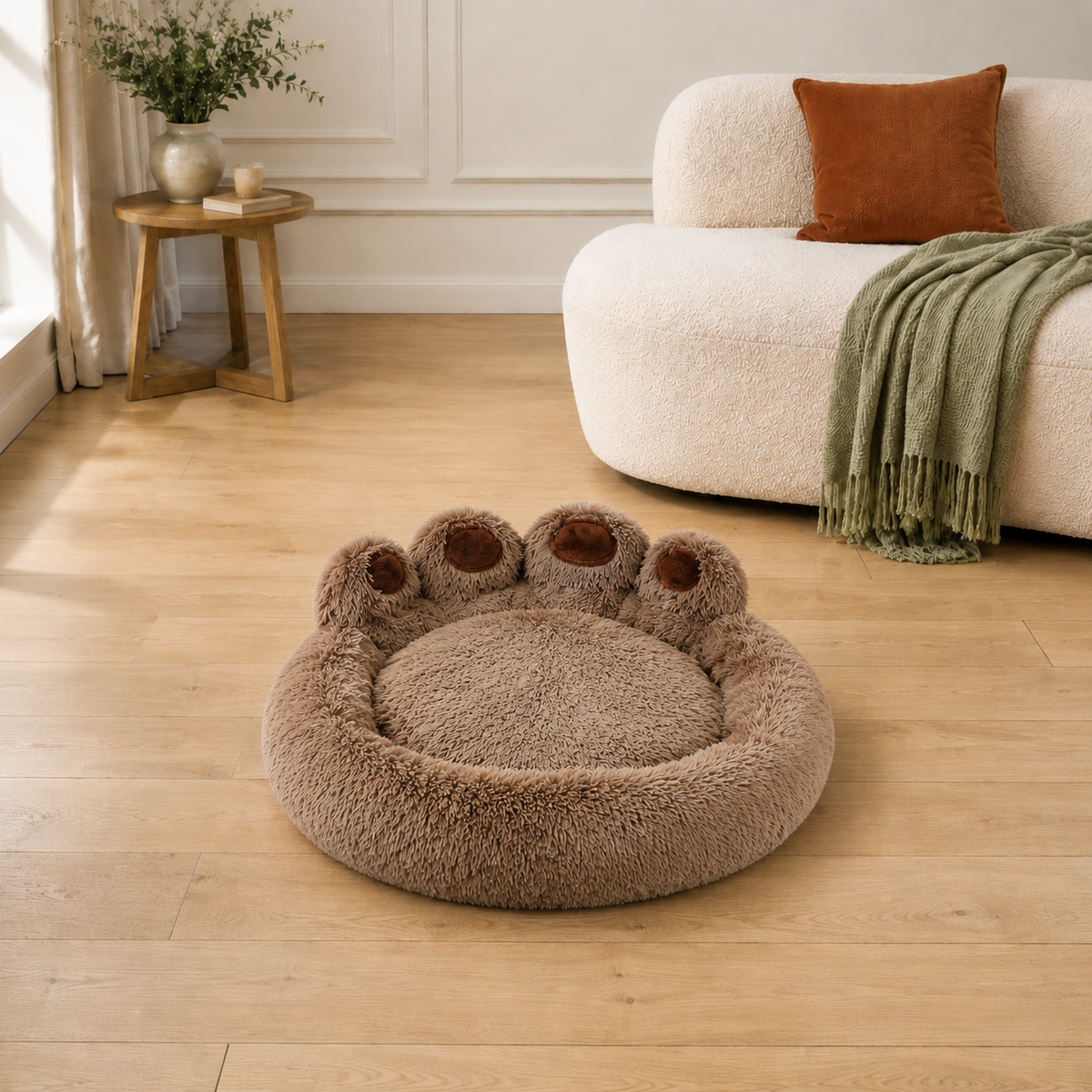 Panier pour Chien en Forme de Patte — Moelleux, 4 Tailles