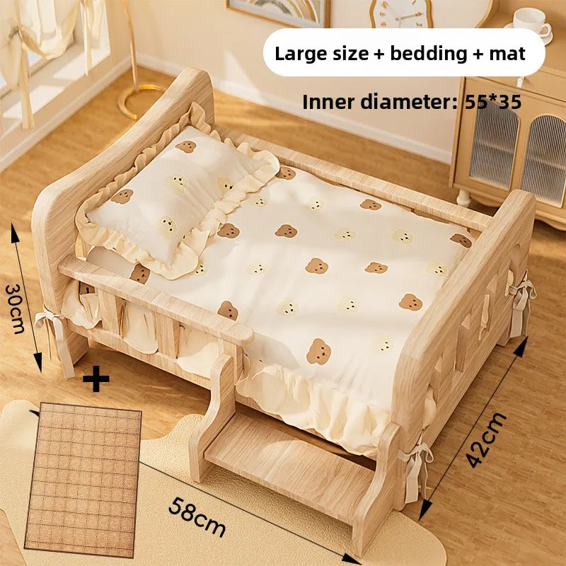 Pet bed, solid wood dog bed, all-season cat bed,pet sleeping sofa,cat bed and dog bed ,cat shelf ,cat condo,wooden cat furniture