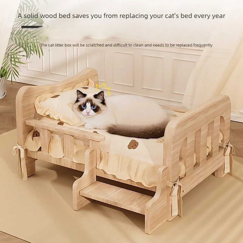 Pet bed, solid wood dog bed, all-season cat bed,pet sleeping sofa,cat bed and dog bed ,cat shelf ,cat condo,wooden cat furniture