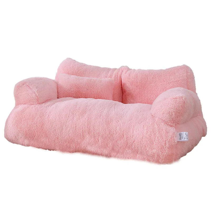 Panier Sofa avec Dossier pour Petit Chien — Peluche Douce