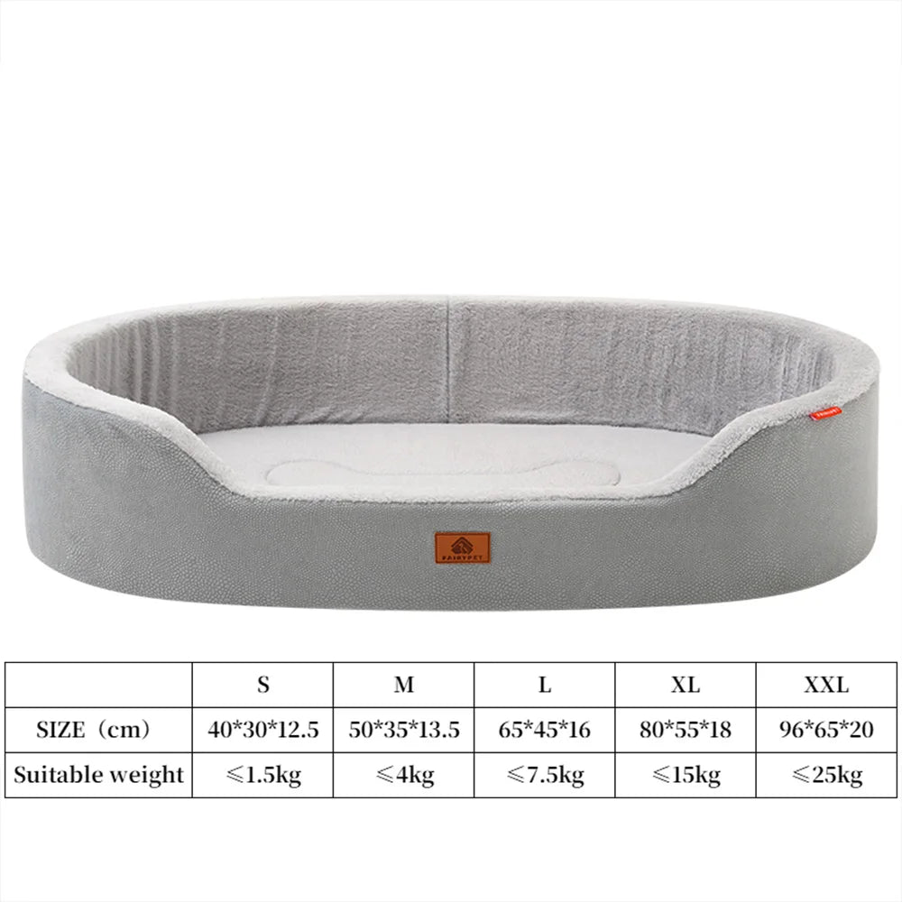 Panier Chien Effet Cuir Imperméable — 5 Tailles S à XXL