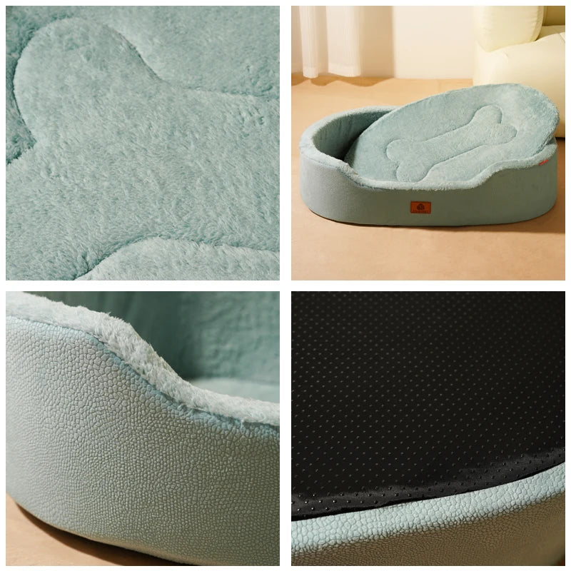 Panier Chien Effet Cuir Imperméable — 5 Tailles S à XXL