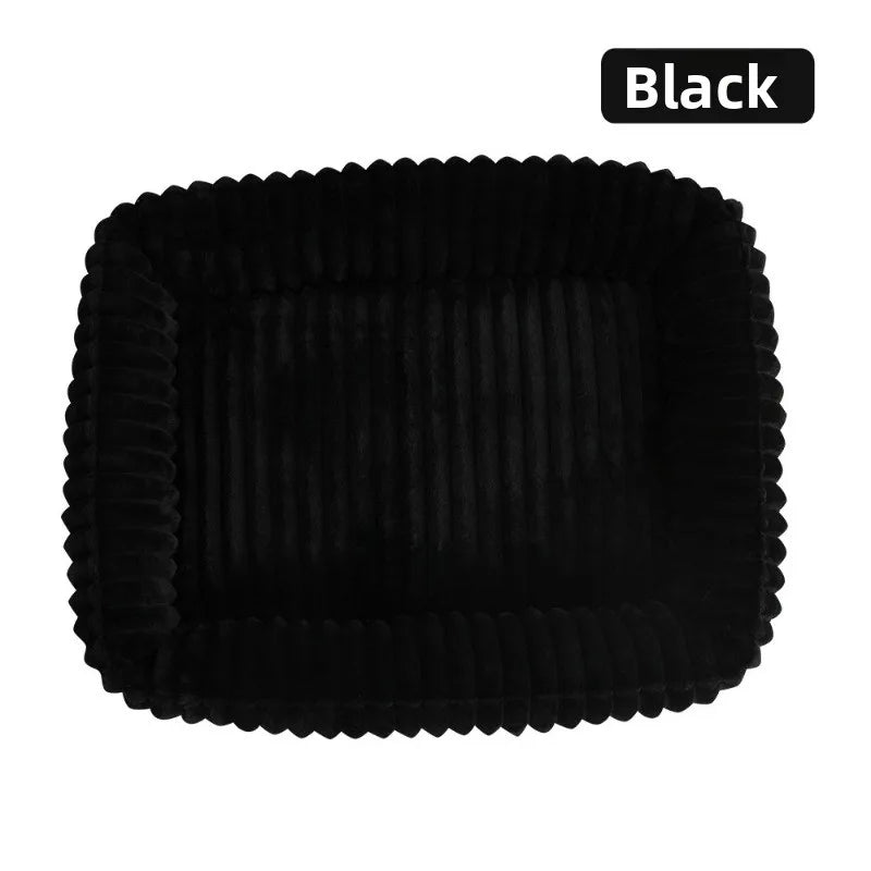 Rectangle Plush Dog Bed Winter Warm Mat Small Medium Big Pet Cat Dog Bed Kennel Puppy Sofacama Cat Cushion Pets Sofa Accessories