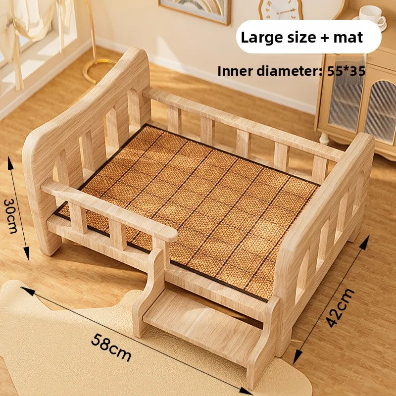 Pet bed, solid wood dog bed, all-season cat bed,pet sleeping sofa,cat bed and dog bed ,cat shelf ,cat condo,wooden cat furniture