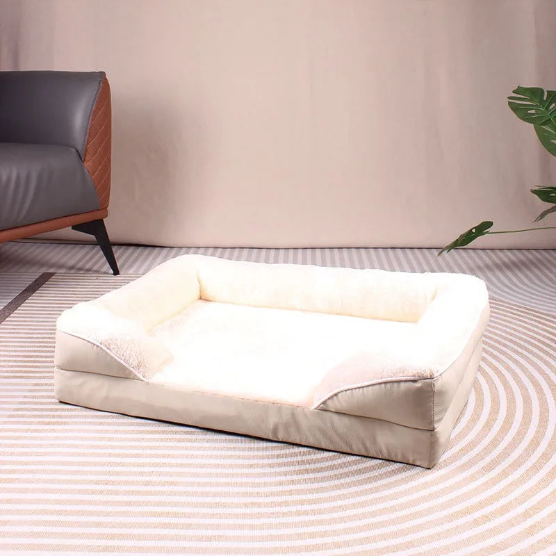 Panier Orthopédique pour Grand Chien — Mousse à Mémoire de Forme Déhoussable