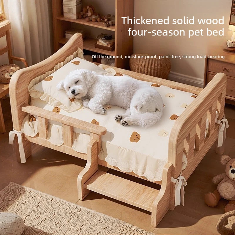 Pet bed, solid wood dog bed, all-season cat bed,pet sleeping sofa,cat bed and dog bed ,cat shelf ,cat condo,wooden cat furniture