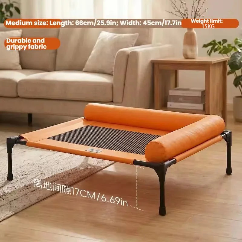 Elevated Dog Bed Detachable Washable Mesh Pet Cot Four Seasons Universal Moisture Proof Dog Bed For Dogs And Cats Sleeping Mat