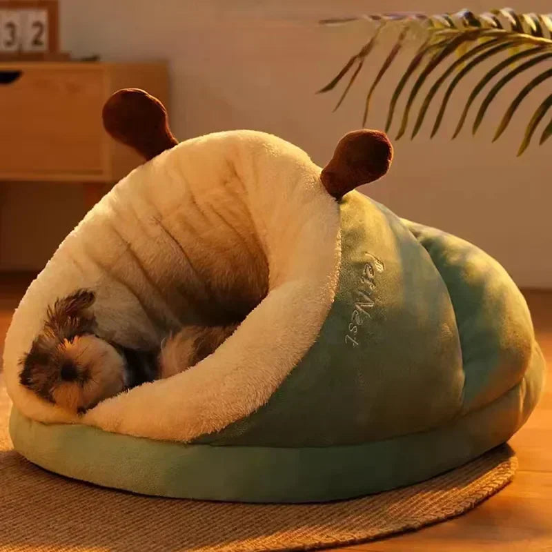 Panier pour Chien Niche Polaire Corail — Housse Amovible