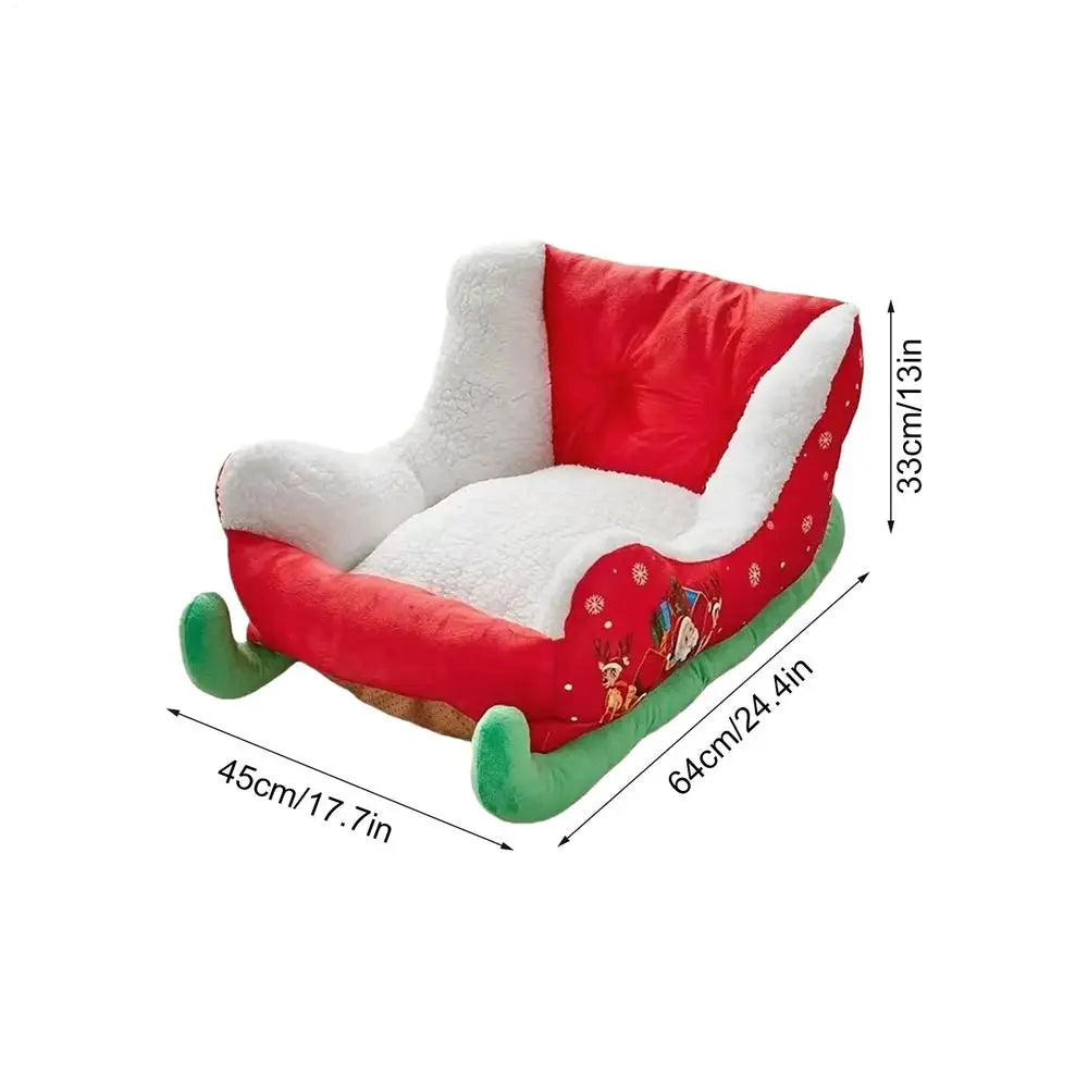 Panier Chien Forme Traîneau — Édition Festive
