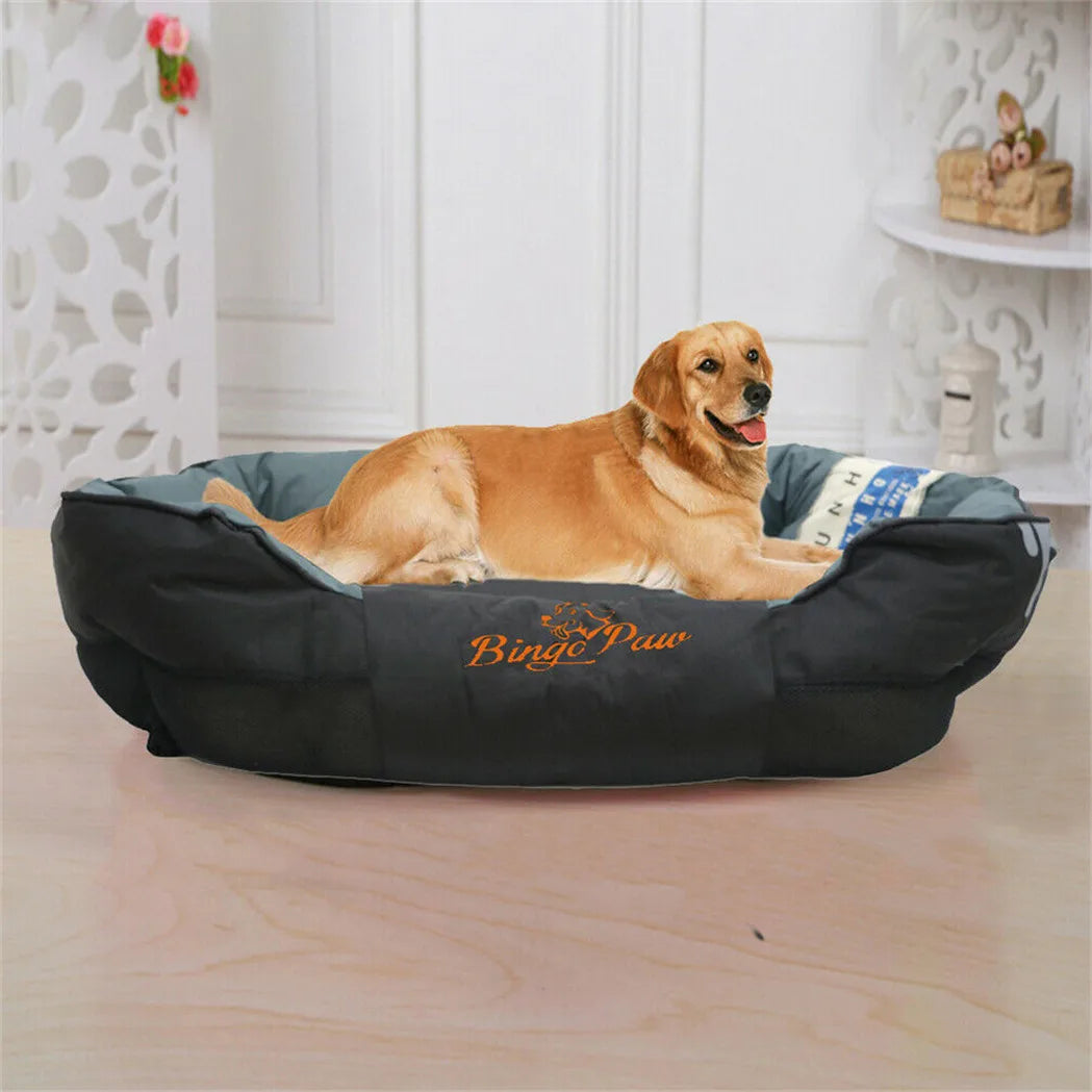 Panier Chien Imperméable — Tissu Oxford Déhoussable, Rebords Surélevés