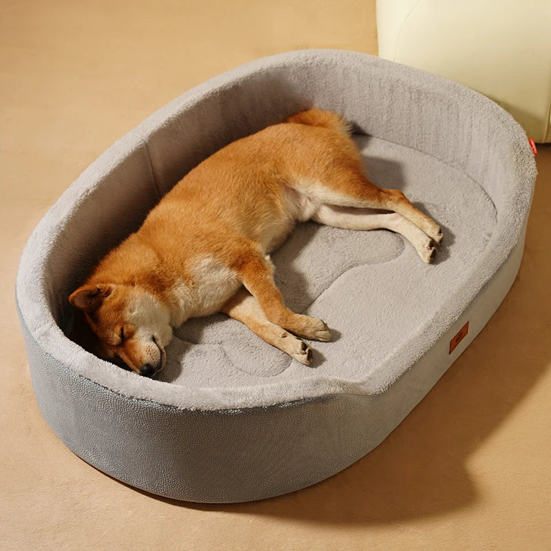 Panier Chien Effet Cuir Imperméable — 5 Tailles S à XXL