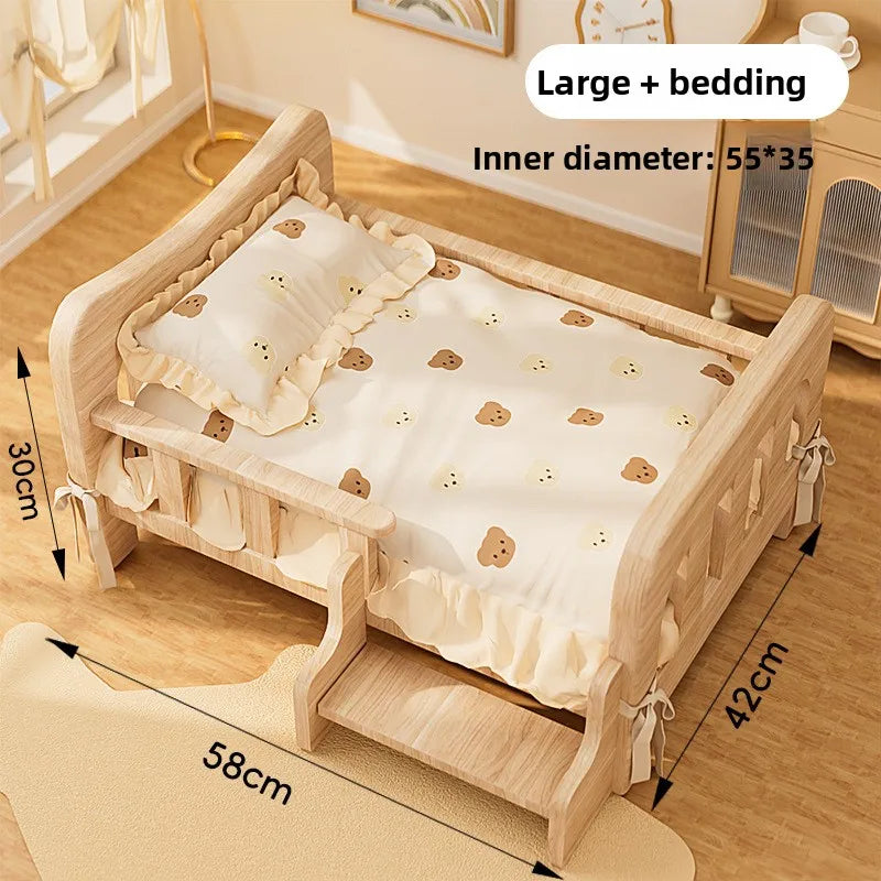 Pet bed, solid wood dog bed, all-season cat bed,pet sleeping sofa,cat bed and dog bed ,cat shelf ,cat condo,wooden cat furniture