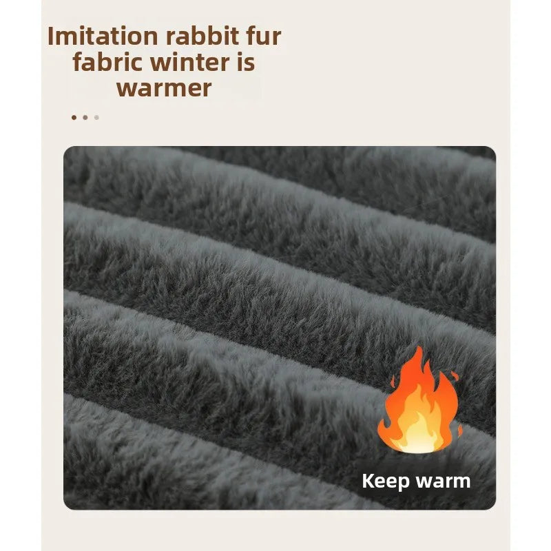 Rectangle Plush Dog Bed Winter Warm Mat Small Medium Big Pet Cat Dog Bed Kennel Puppy Sofacama Cat Cushion Pets Sofa Accessories