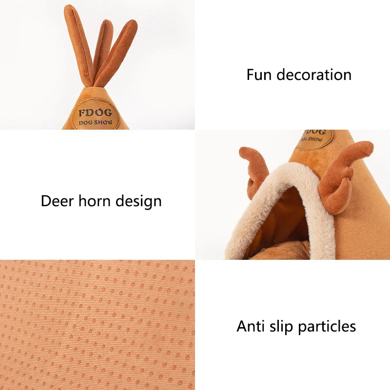 Panier pour Chien Niche Fermée 4 Saisons — Coton Douillet