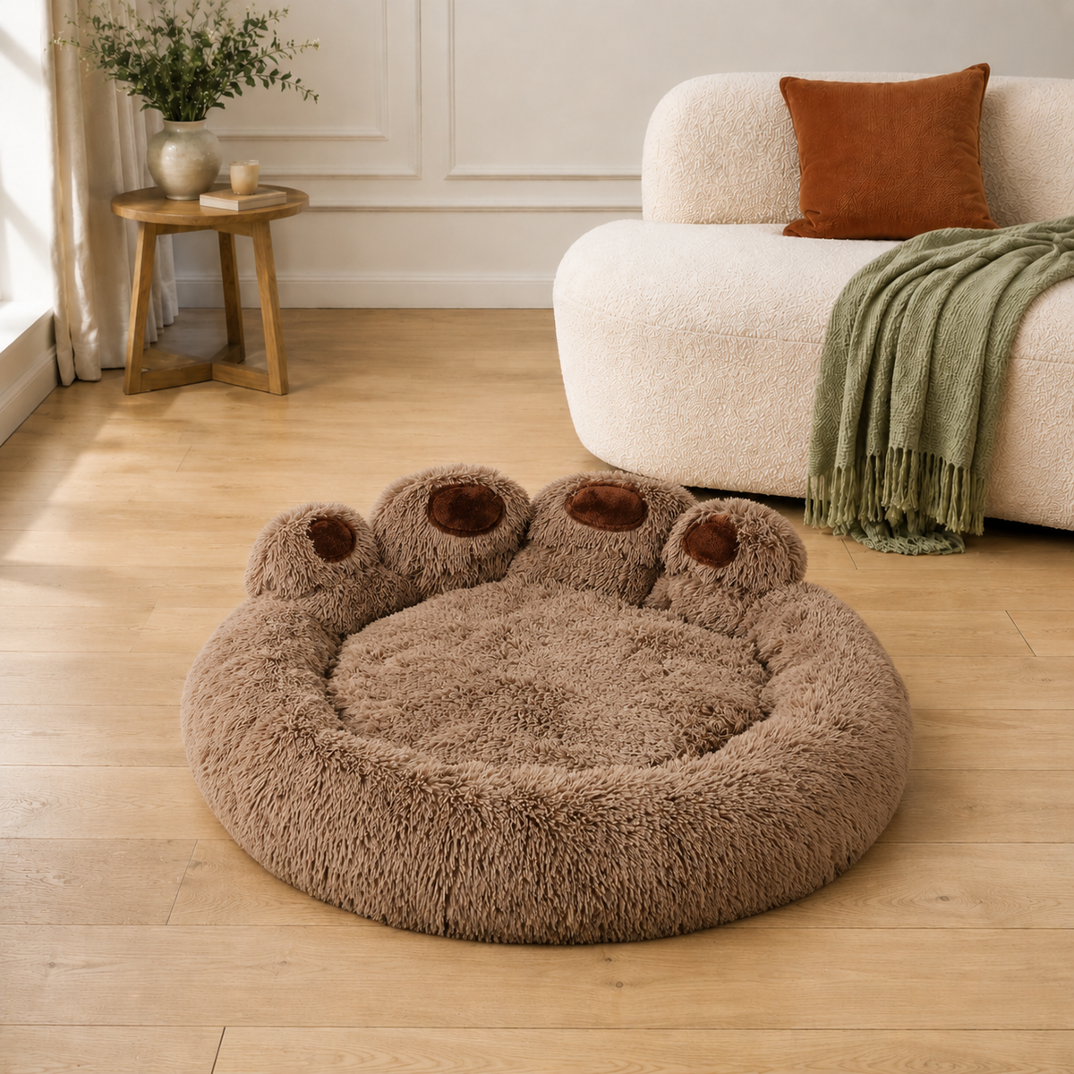 Panier pour Chien en Forme de Patte — Moelleux, 4 Tailles