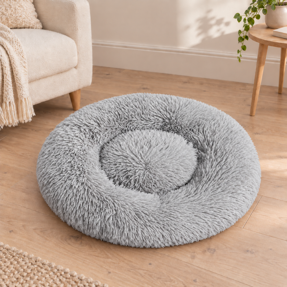 Panier pour Chien Rond Peluche — 5 Tailles