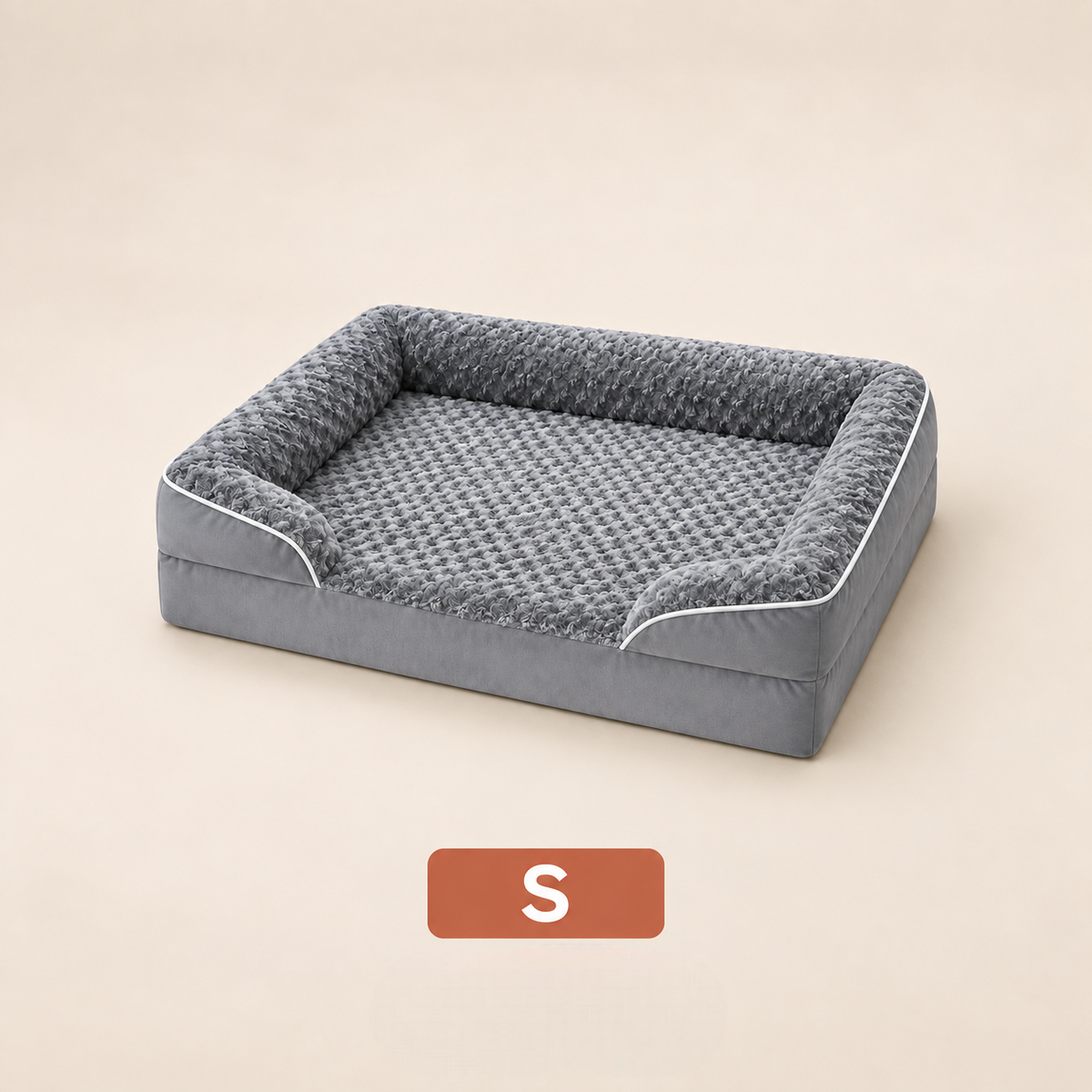 Panier orthopédique pour chien taille S, gris, vue produit seule