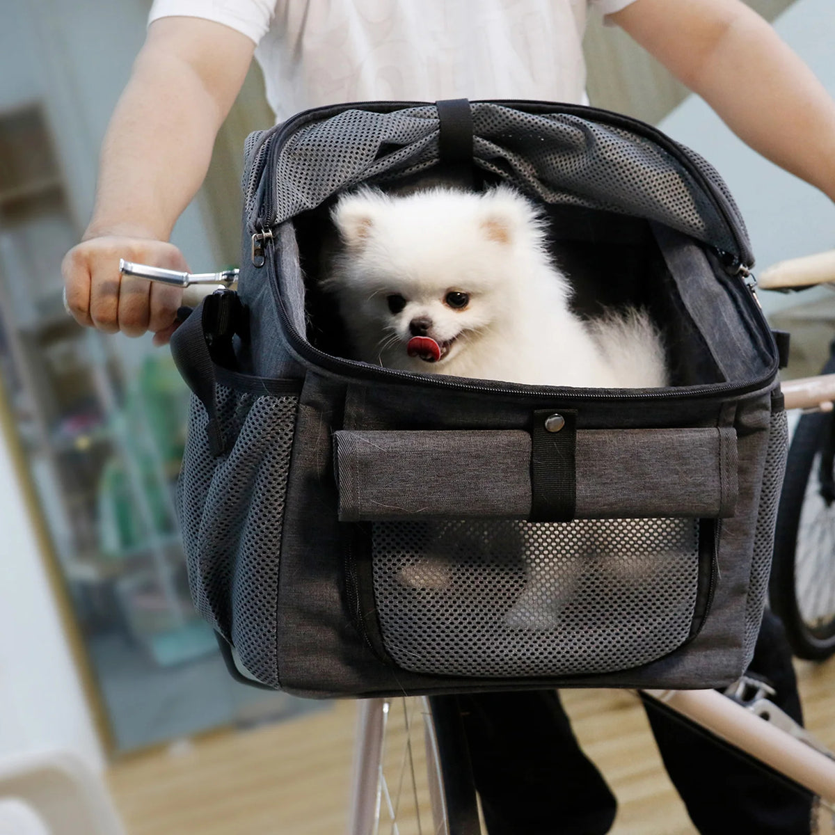 Panier de Vélo pour Chien 2-en-1 — Sac à Dos Oxford, Rangements Multiples