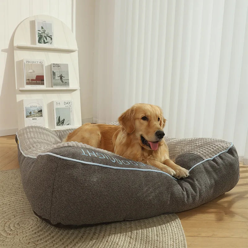 Panier Matelas XXL pour Chien — Velours Côtelé Épais, Rebord Galbé, 4 Tailles