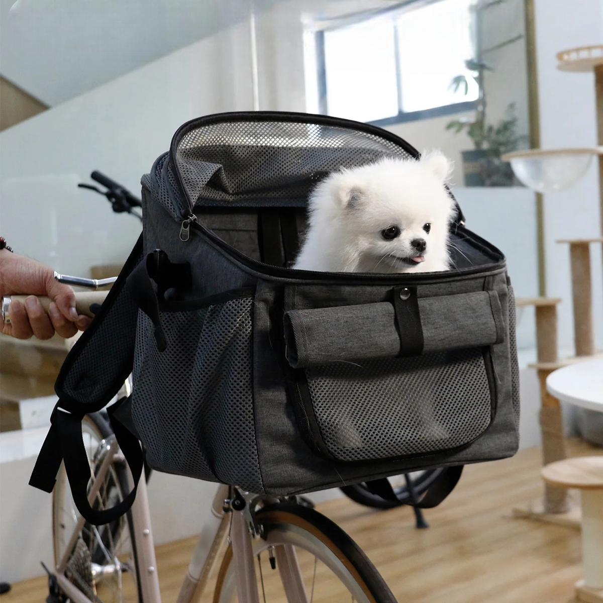 Panier de Vélo pour Chien 2-en-1 — Sac à Dos Oxford, Rangements Multiples