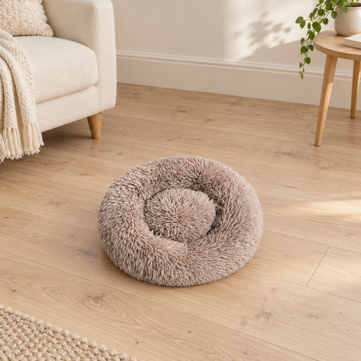 Panier pour Chien Rond Peluche — 5 Tailles