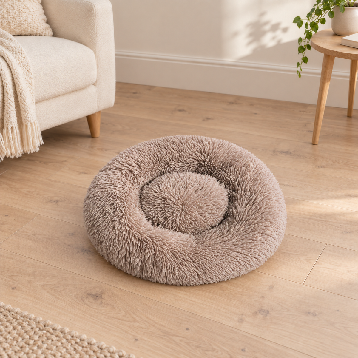 Panier pour Chien Rond Peluche — 5 Tailles
