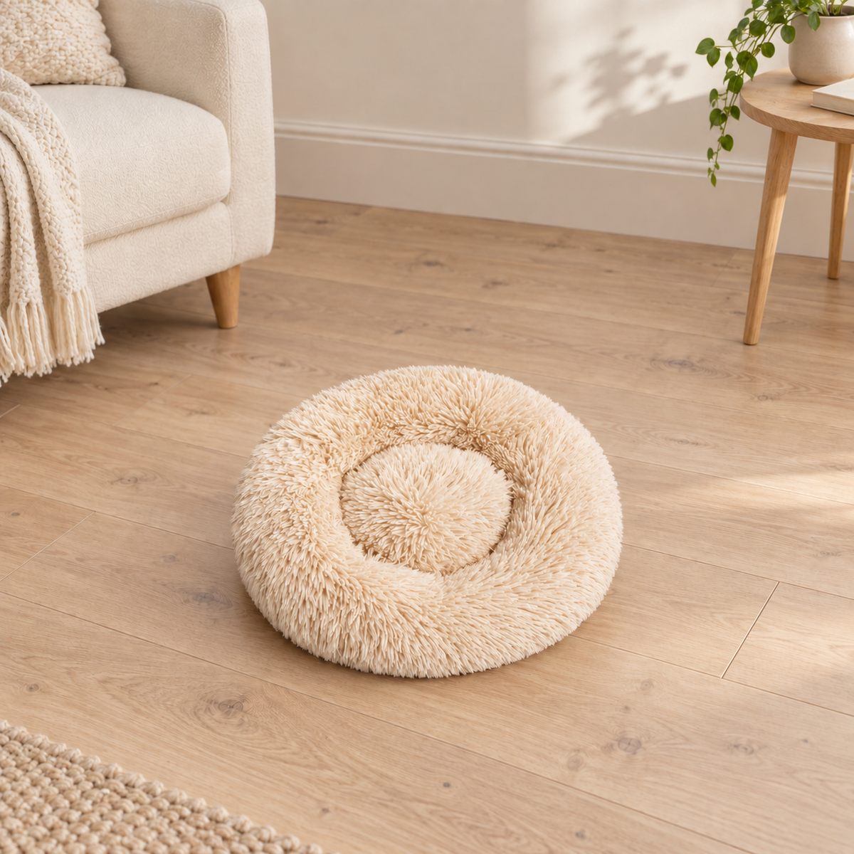 Panier pour Chien Rond Peluche — 5 Tailles
