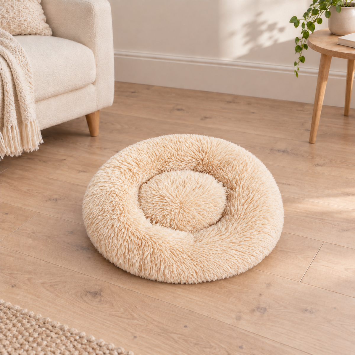 Panier pour Chien Rond Peluche — 5 Tailles