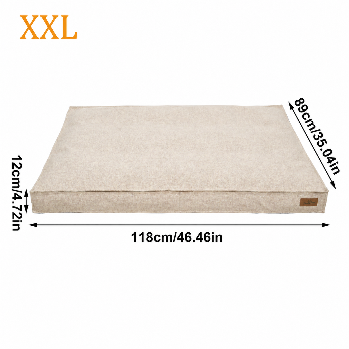 Matelas Orthopédique en Lin pour Chien — Soulage les Articulations, 4 Tailles