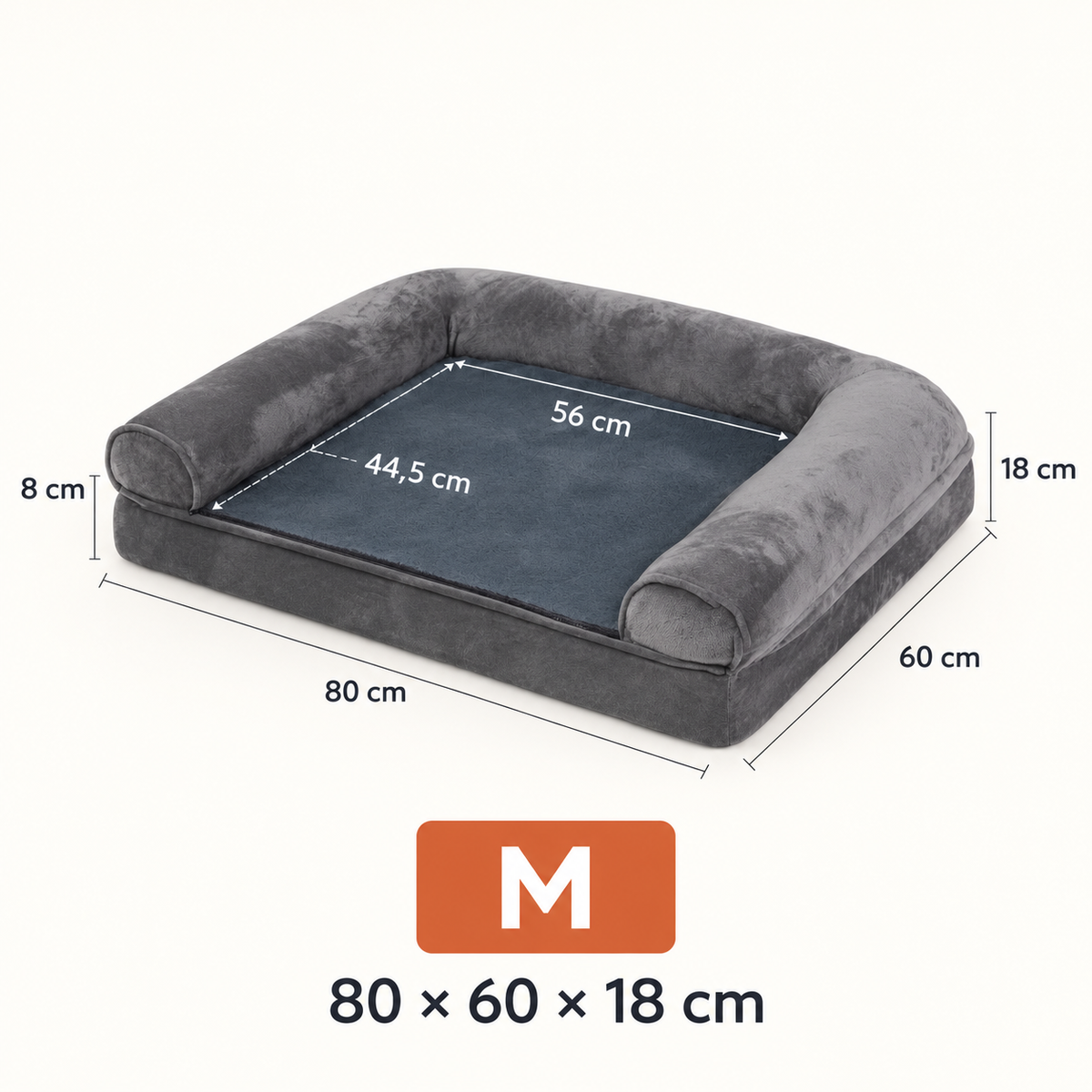 Panier pour Chien Orthopédique Grand Format — Jusqu'à 60 kg
