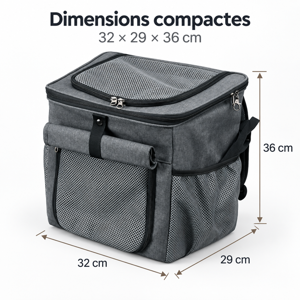 Panier de Vélo pour Chien 2-en-1 — Sac à Dos Oxford, Rangements Multiples