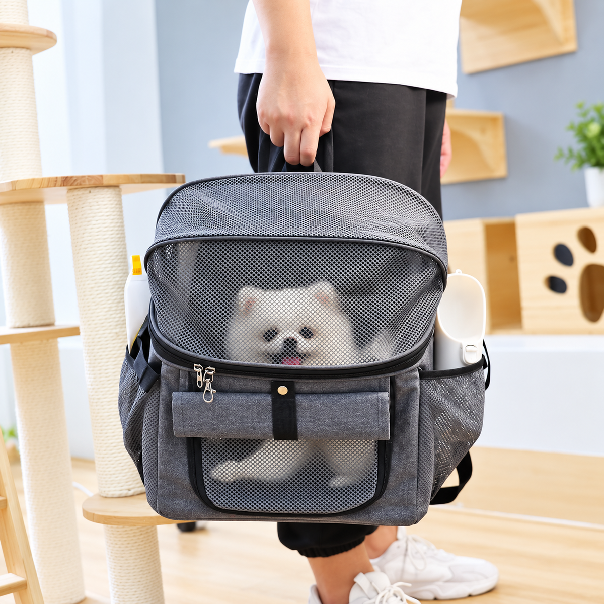 Panier de Vélo pour Chien 2-en-1 — Sac à Dos Oxford, Rangements Multiples
