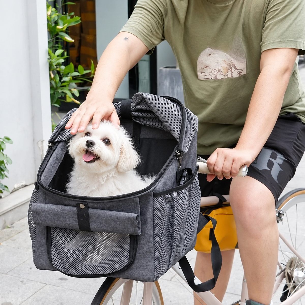 Panier de Vélo pour Chien 2-en-1 — Sac à Dos Oxford, Rangements Multiples