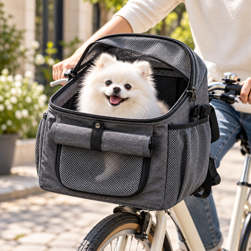 Panier de Vélo pour Chien 2-en-1 — Sac à Dos Oxford, Rangements Multiples