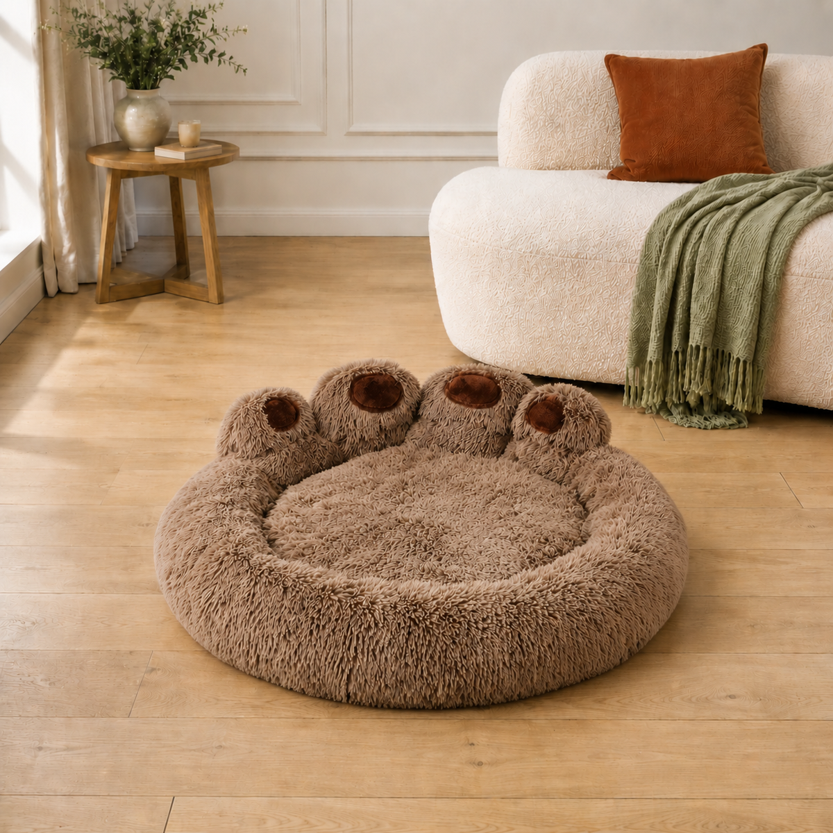 Panier pour Chien en Forme de Patte — Moelleux, 4 Tailles