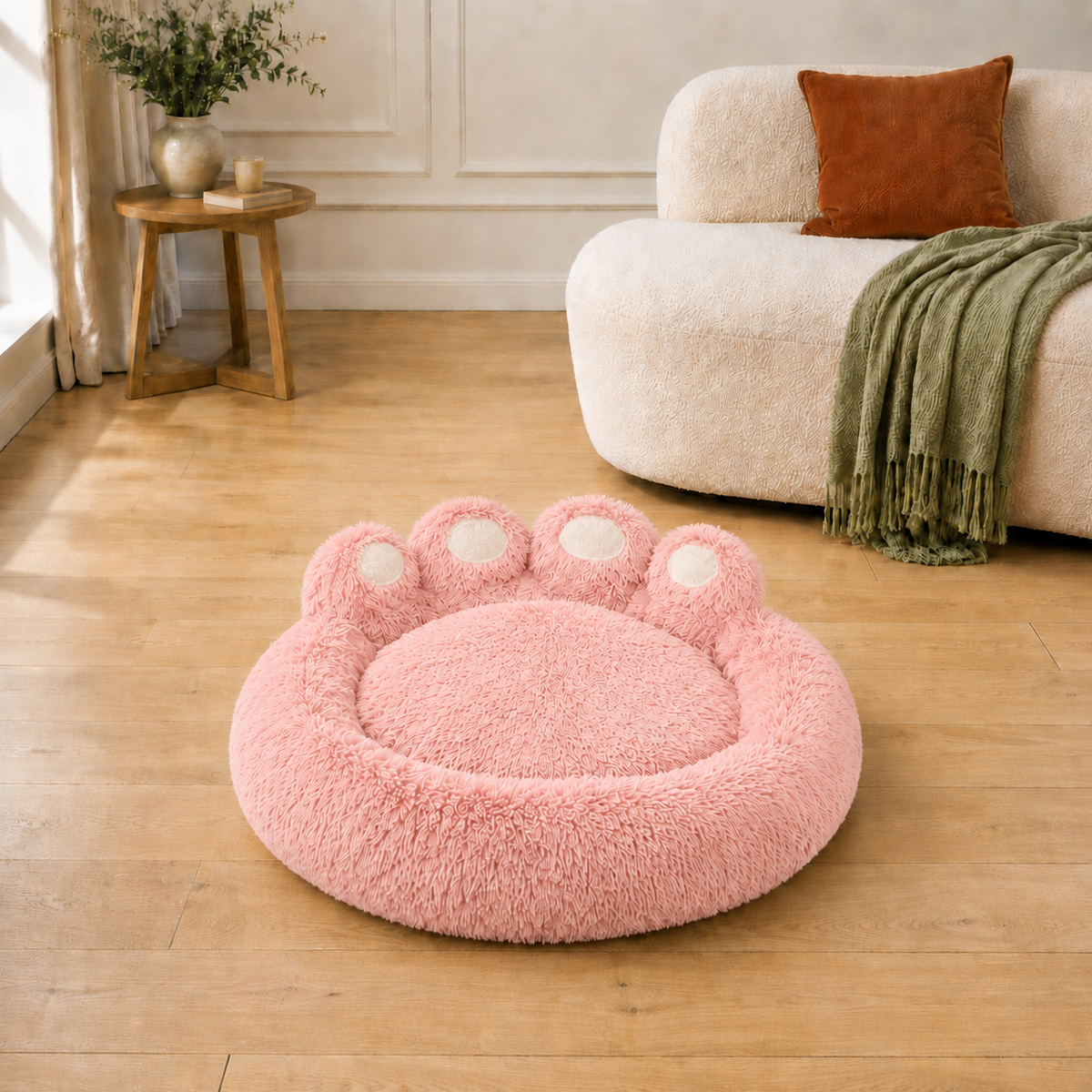 Panier pour Chien en Forme de Patte — Moelleux, 4 Tailles