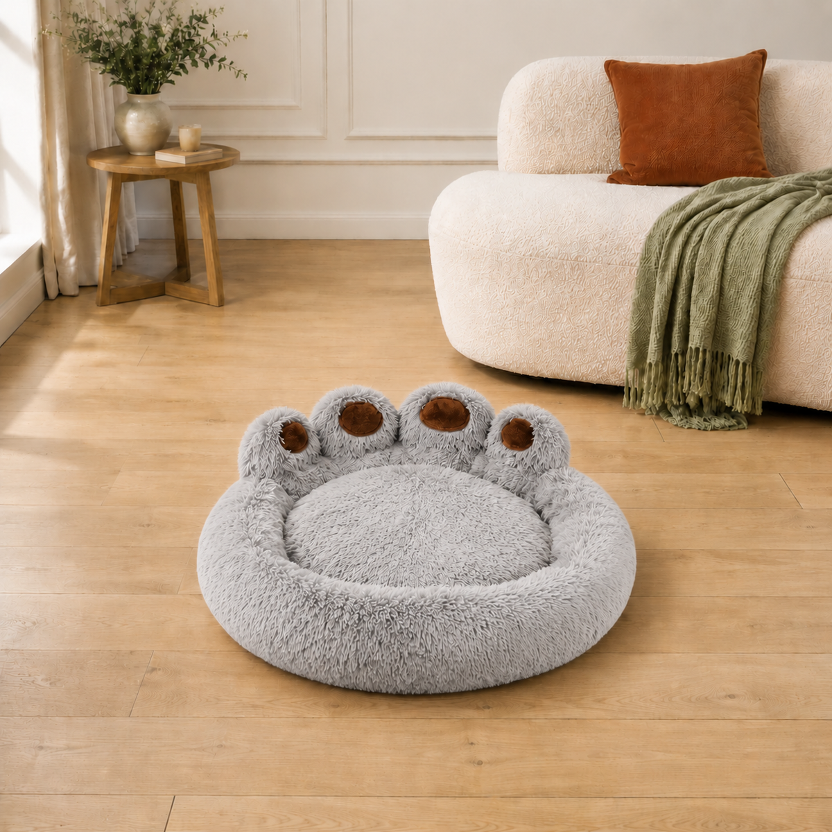 Panier pour Chien en Forme de Patte — Moelleux, 4 Tailles