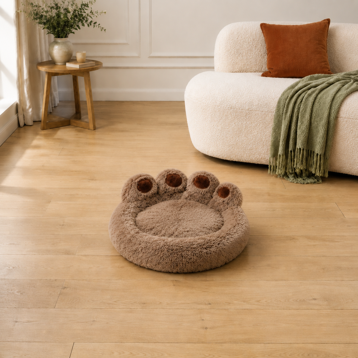 Panier pour Chien en Forme de Patte — Moelleux, 4 Tailles