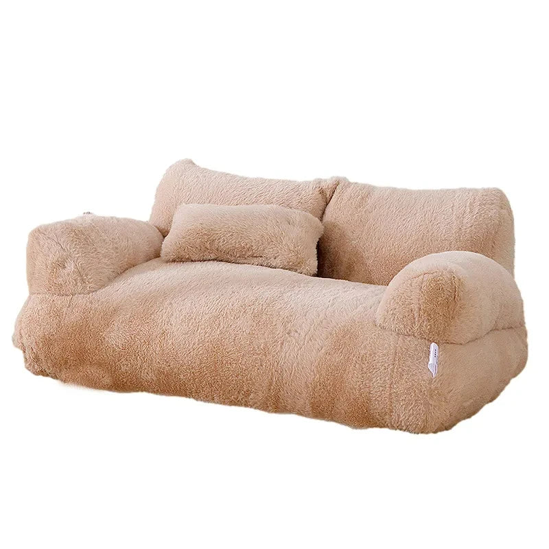 Panier Sofa avec Dossier pour Petit Chien — Peluche Douce