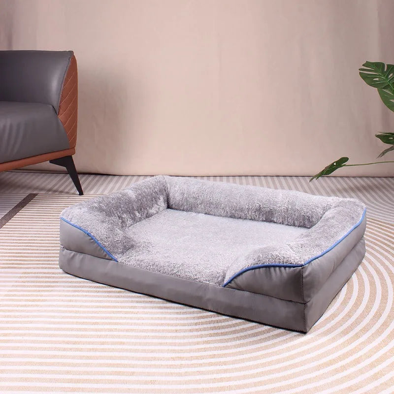 Panier Orthopédique pour Grand Chien — Mousse à Mémoire de Forme Déhoussable