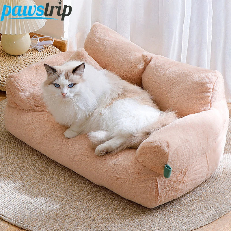 Panier Sofa avec Dossier pour Petit Chien — Peluche Douce