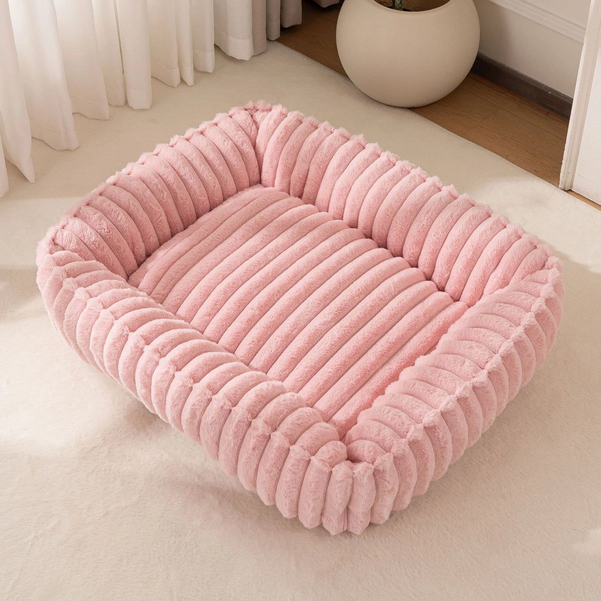Rectangle Plush Dog Bed Winter Warm Mat Small Medium Big Pet Cat Dog Bed Kennel Puppy Sofacama Cat Cushion Pets Sofa Accessories