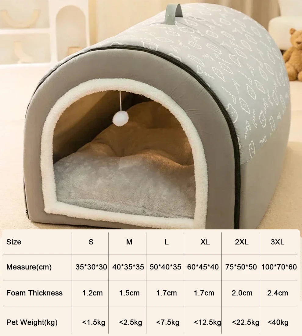 Hot Winter Warm Dog Removable Pet Dog Bed Cozy Pet Nest for Small Medium Dogs Cats Sleeping Bed Comfortable Pet House Supplies