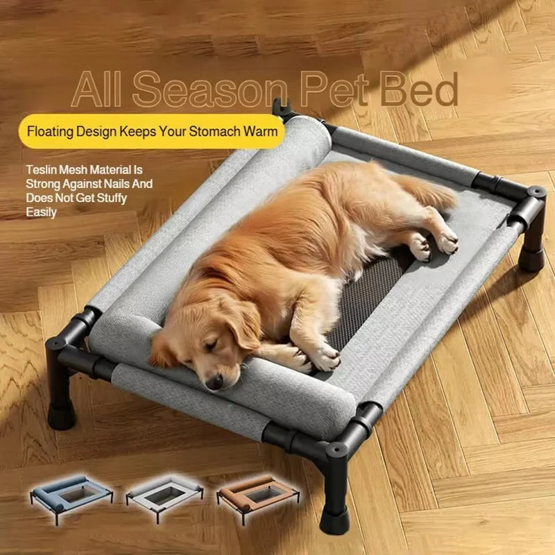 Elevated Dog Bed Detachable Washable Mesh Pet Cot Four Seasons Universal Moisture Proof Dog Bed For Dogs And Cats Sleeping Mat