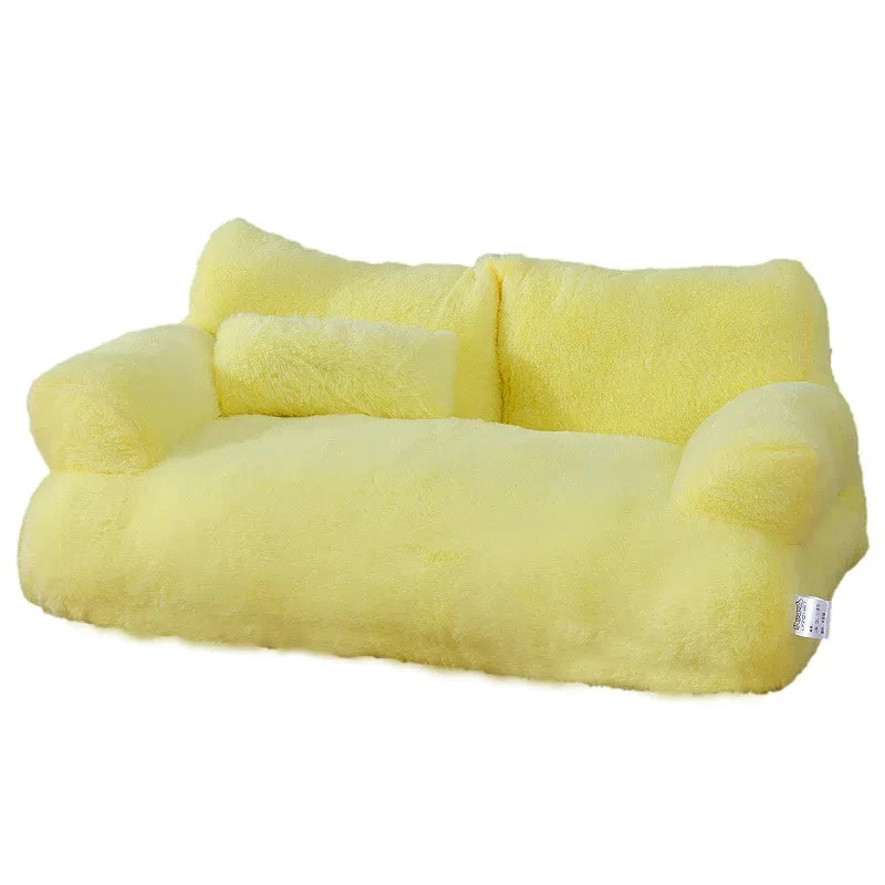 Panier Sofa avec Dossier pour Petit Chien — Peluche Douce